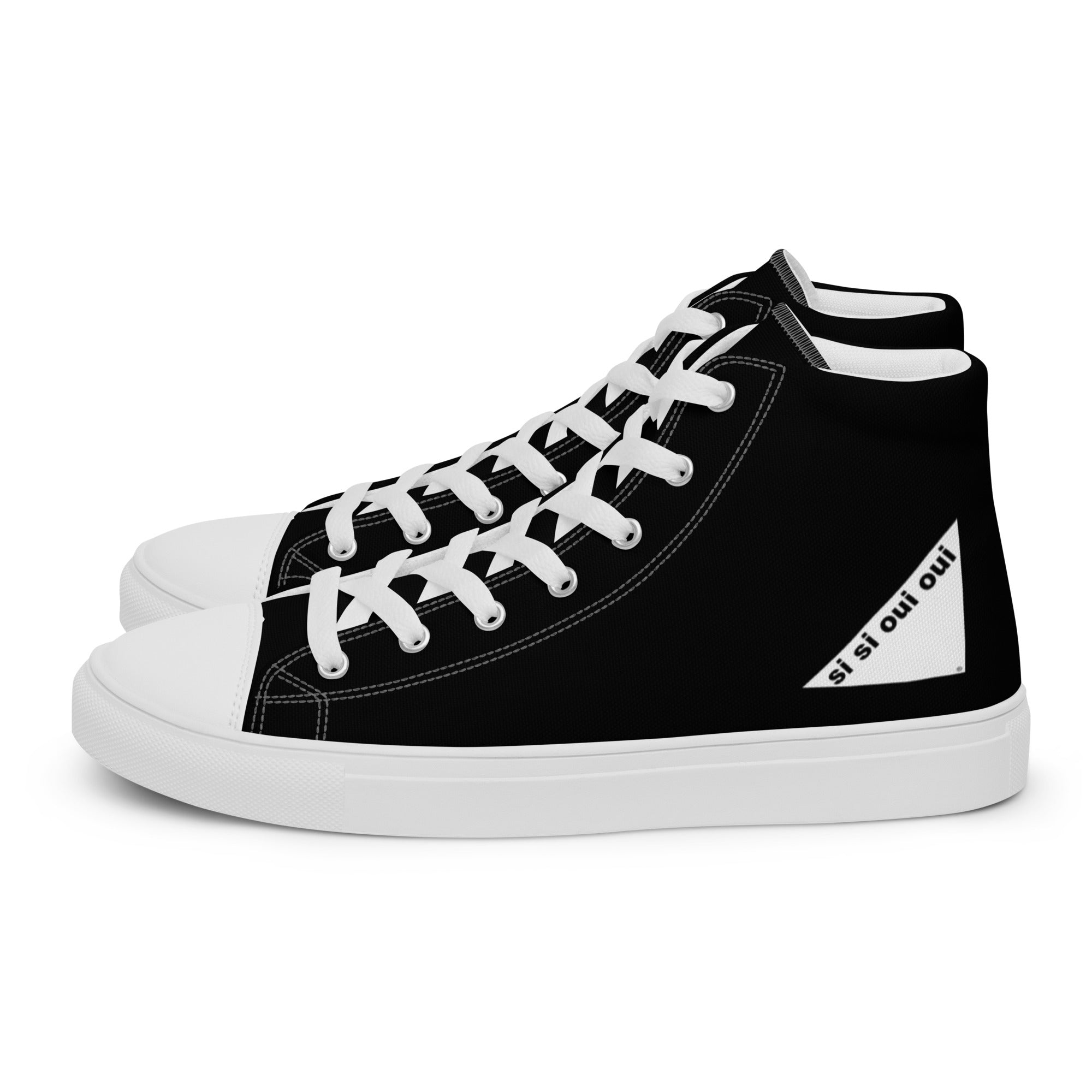 Women’s high top canvas shoes in black