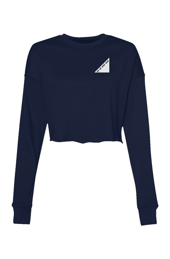 Women Crop Crew Fleece