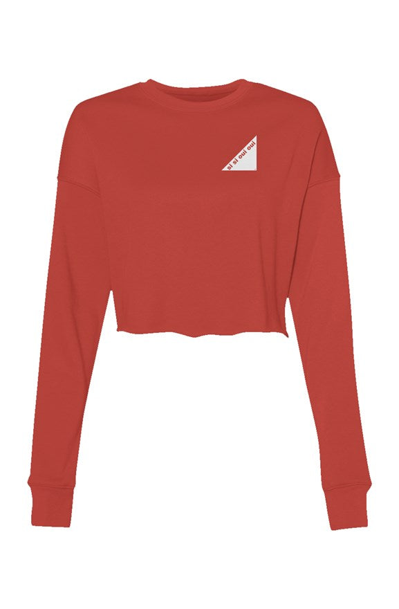 Women Crop Crew Fleece