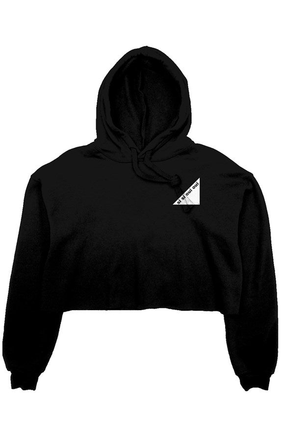 Women crop fleece hoodie