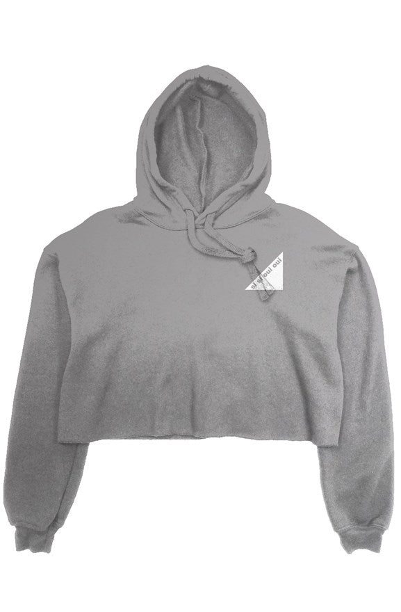 Women crop fleece hoodie