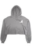 Women crop fleece hoodie