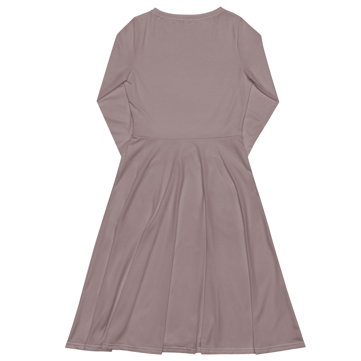 Long sleeve midi dress Tan