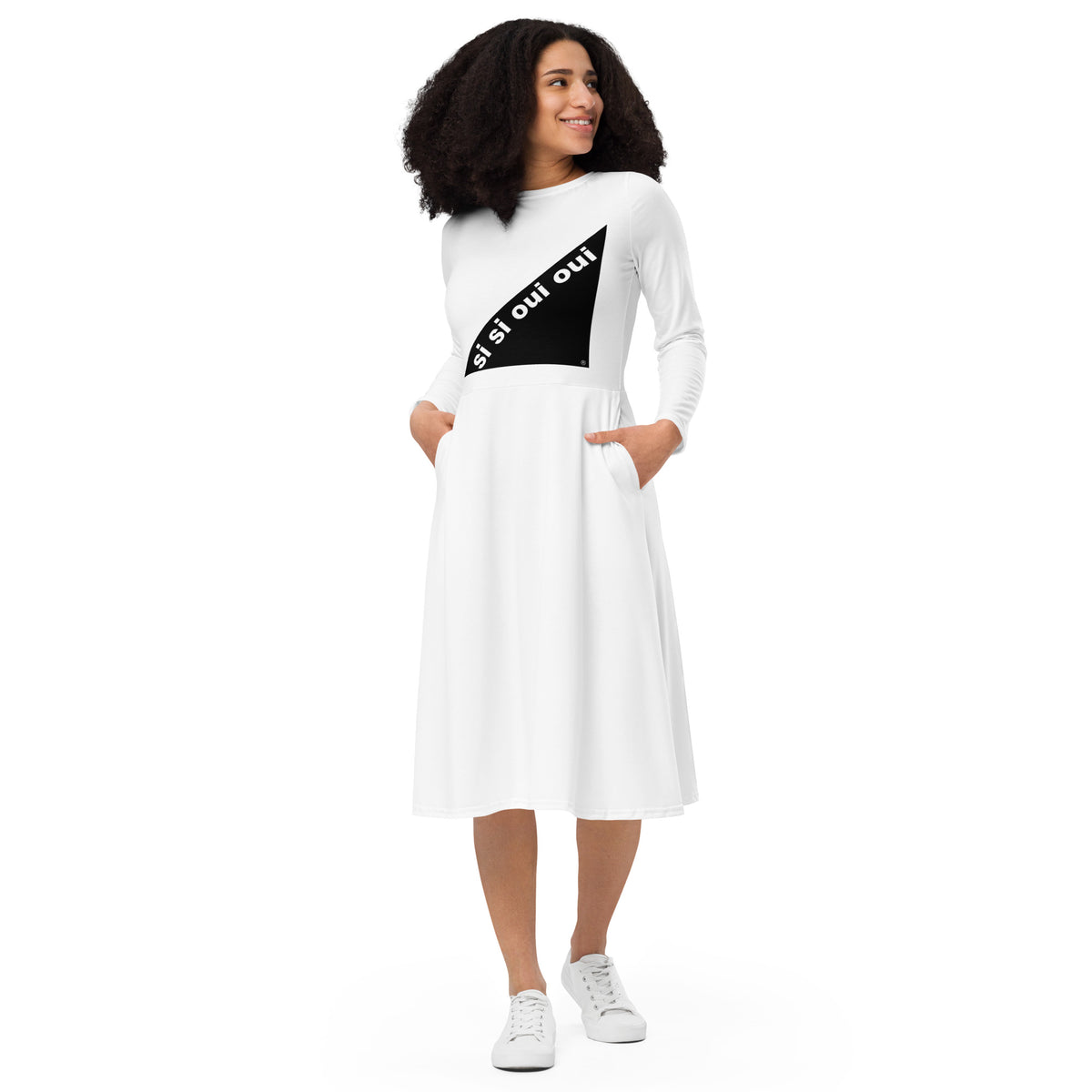 Long sleeve midi dress