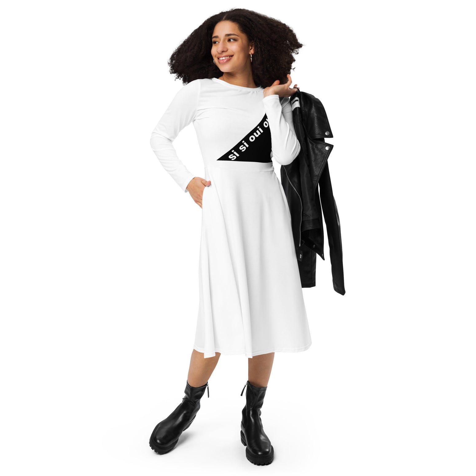 Long sleeve midi dress