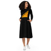 Long sleeve midi dress black