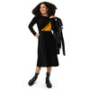Long sleeve midi dress black