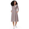 Long sleeve midi dress Tan