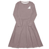 Long sleeve midi dress Tan