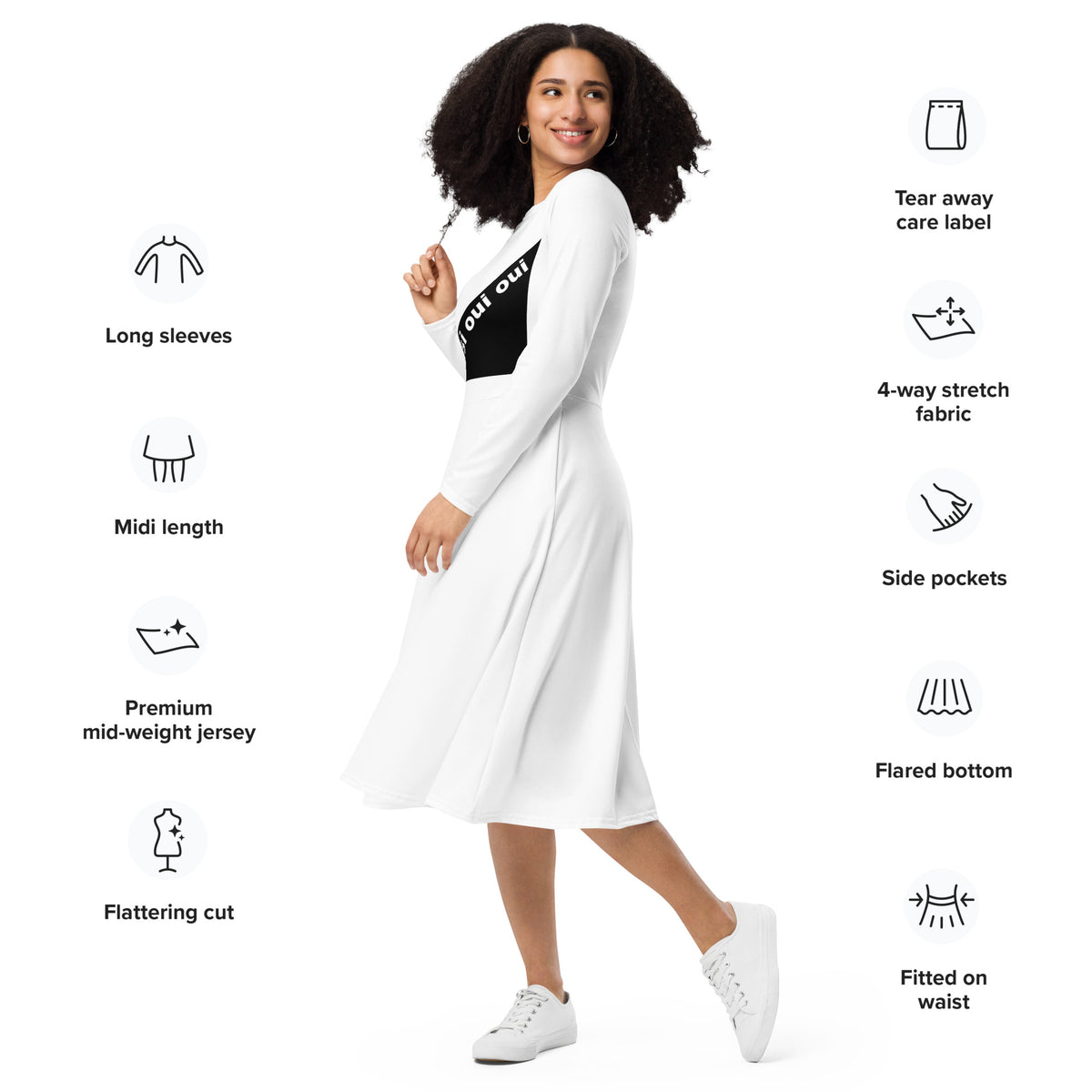 Long sleeve midi dress