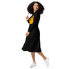 Long sleeve midi dress black