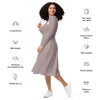 Long sleeve midi dress Tan