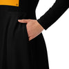 Long sleeve midi dress black