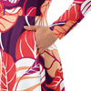 All-over print long sleeve midi dress