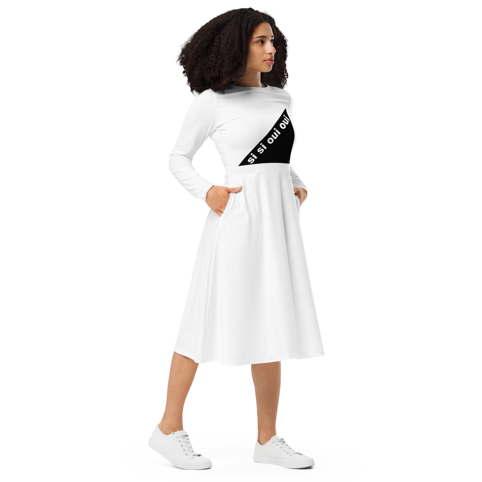 Long sleeve midi dress