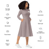 Long sleeve midi dress Tan