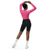 Recycled long-sleeve crop top - Deep Rose