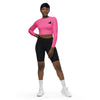 Recycled long-sleeve crop top - Deep Rose