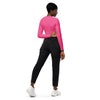 Recycled long-sleeve crop top - Deep Rose
