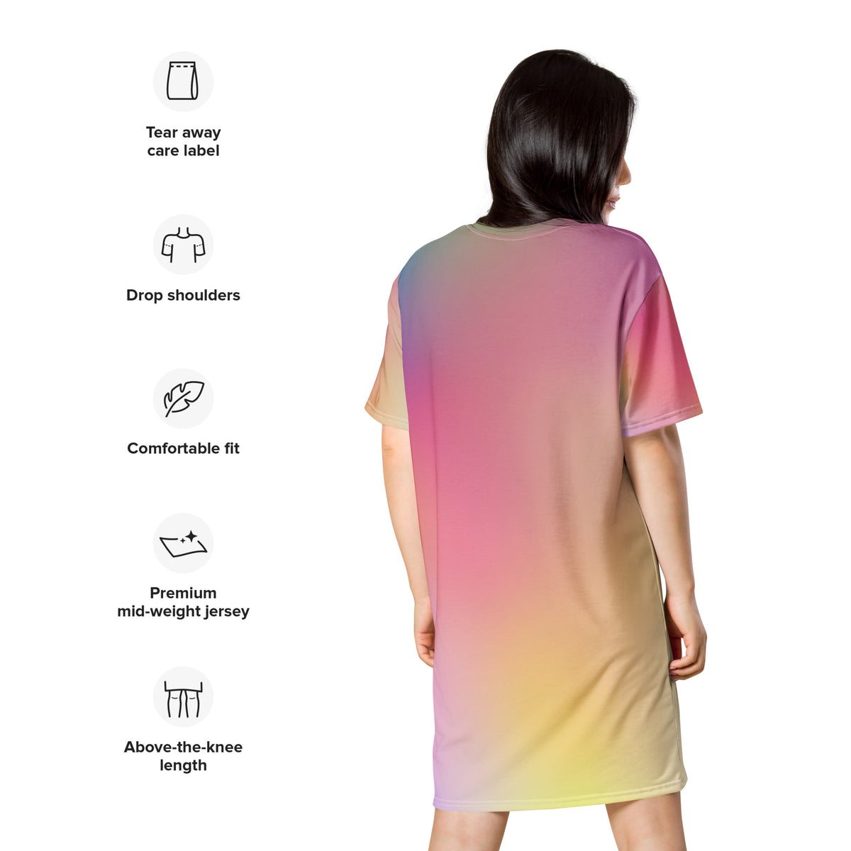 Multi Shade T-shirt dress