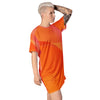 T-shirt dress blood orange