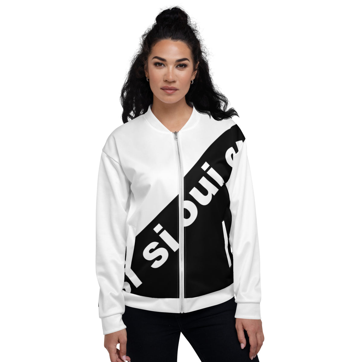 Unisex Bomber Jacket with large print