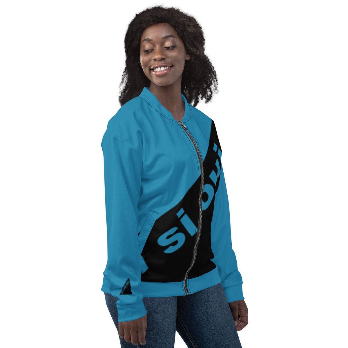Unisex Bomber Jacket - Pelorous blue