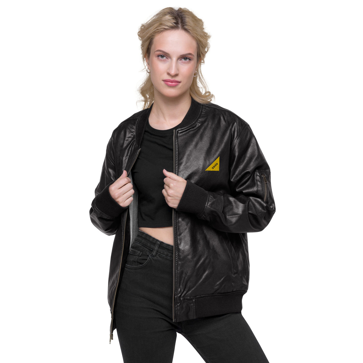 Leather Bomber Jacket SSOO Collection