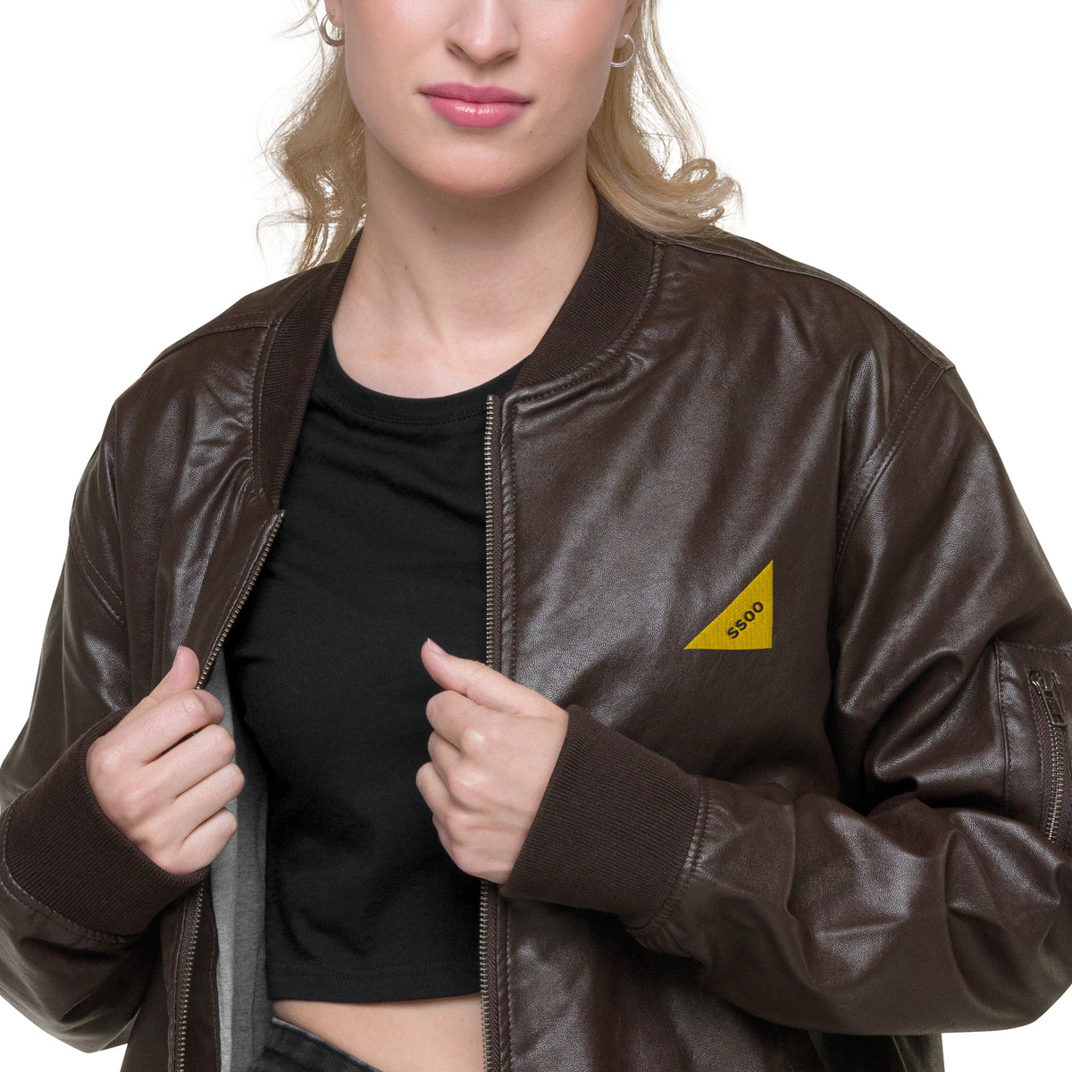 Leather Bomber Jacket SSOO Collection