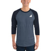 Unisex 3/4 sleeve raglan shirt