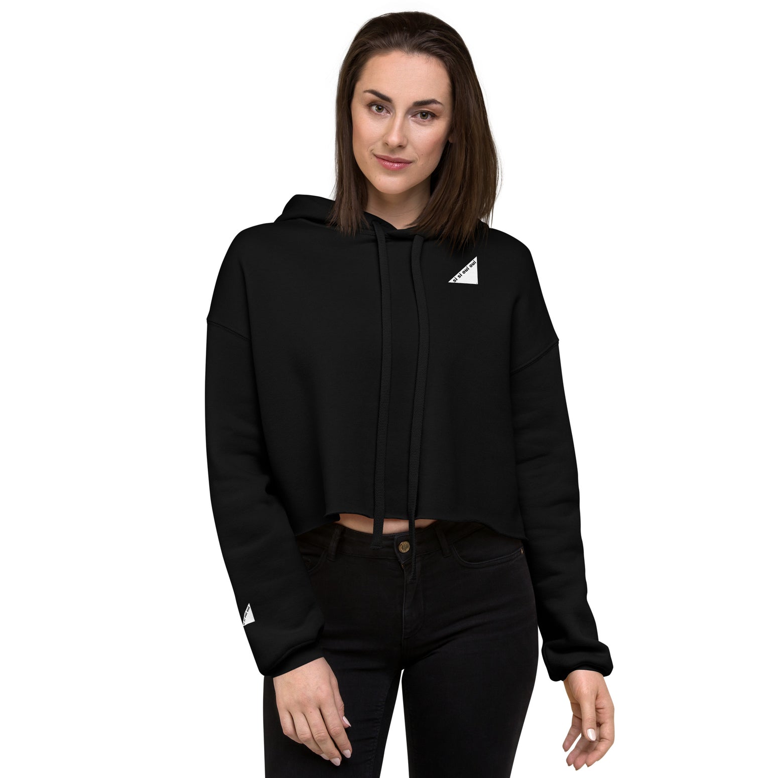Crop Hoodie with small print