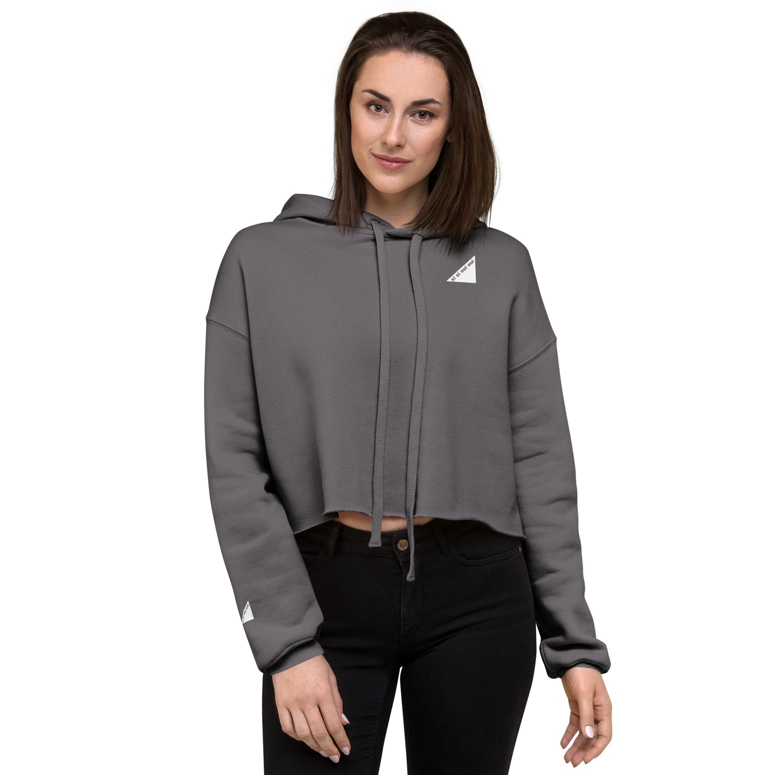 Crop Hoodie with small print
